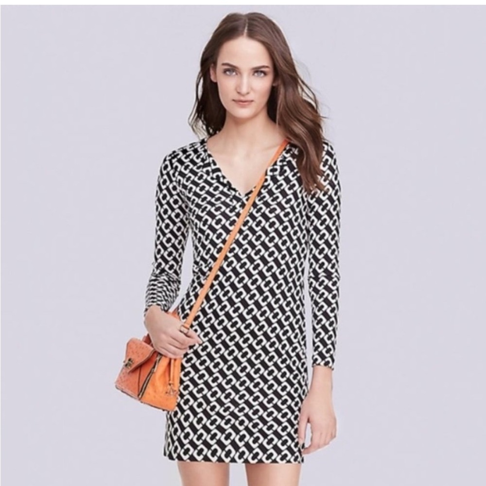 DVF - Diane vonFuratenberg Mni/Midi Long Sleeve Silk Dress